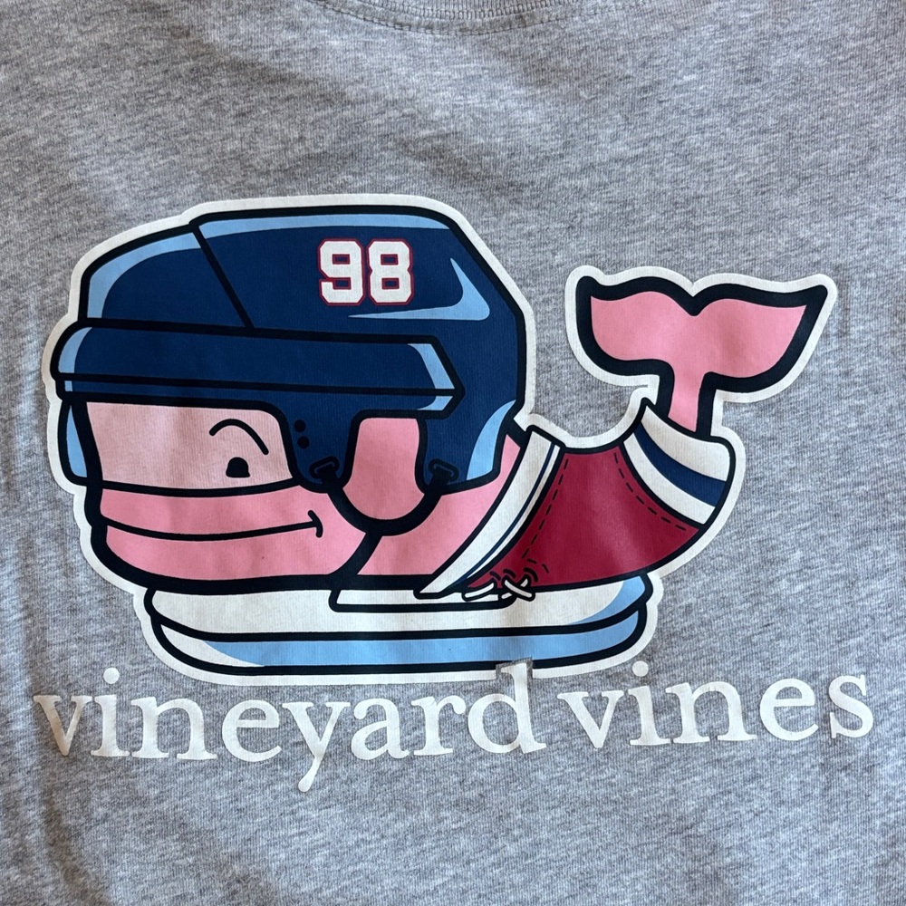 Vineyard Vines Boys XL Gray Long Sleeve Hockey T-Shirt
